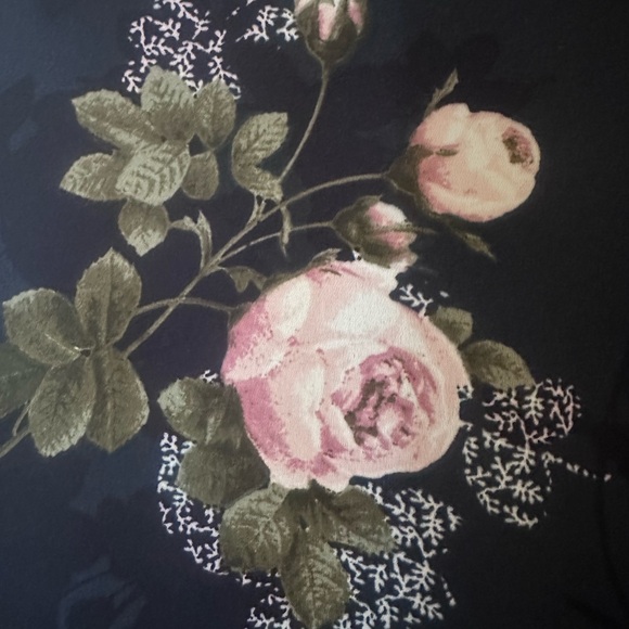 Navy Floral Long Sleeve Dress - Picture 5 of 6